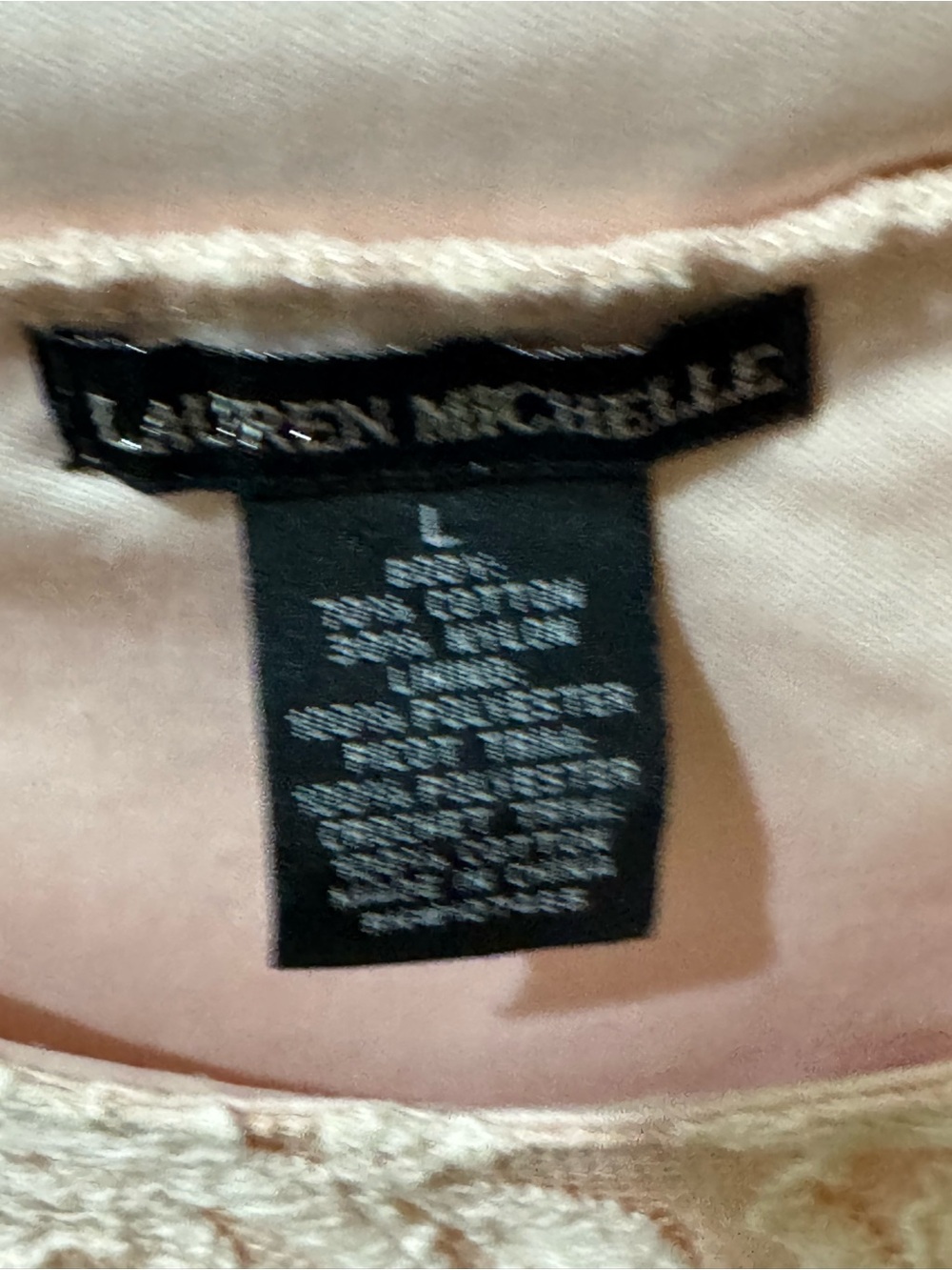 Lauren Michelle Blush Lace Floral Crochet Tank - Picture 6 of 8